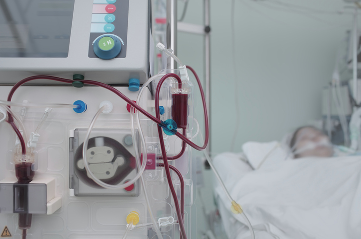 Saving life of the patient with high-tech equipment in a modern hospital