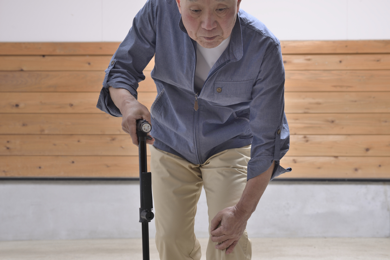 Senior to walk with cane