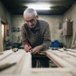 Old woodworker craftsmanship