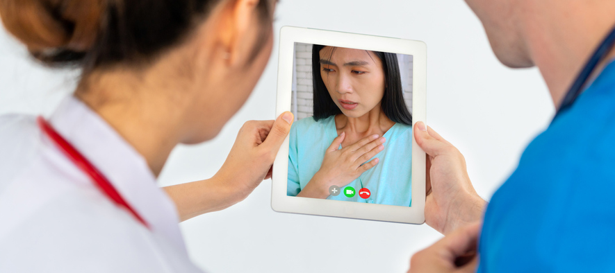 Doctor telemedicine service online video for virtual patient health medical chat